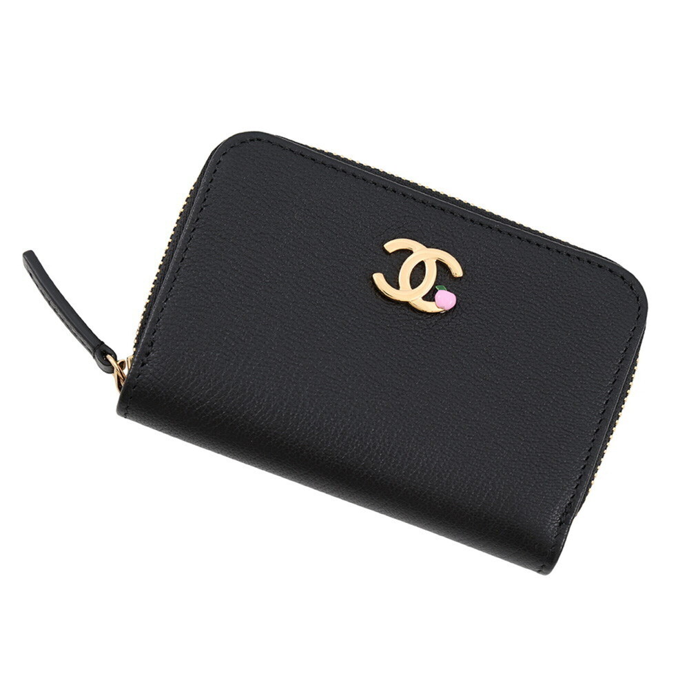 Chanel Wallet/Coin Purse, Coco Mark Apple Motif Zip Coin Goatskin AP5297, CHA...